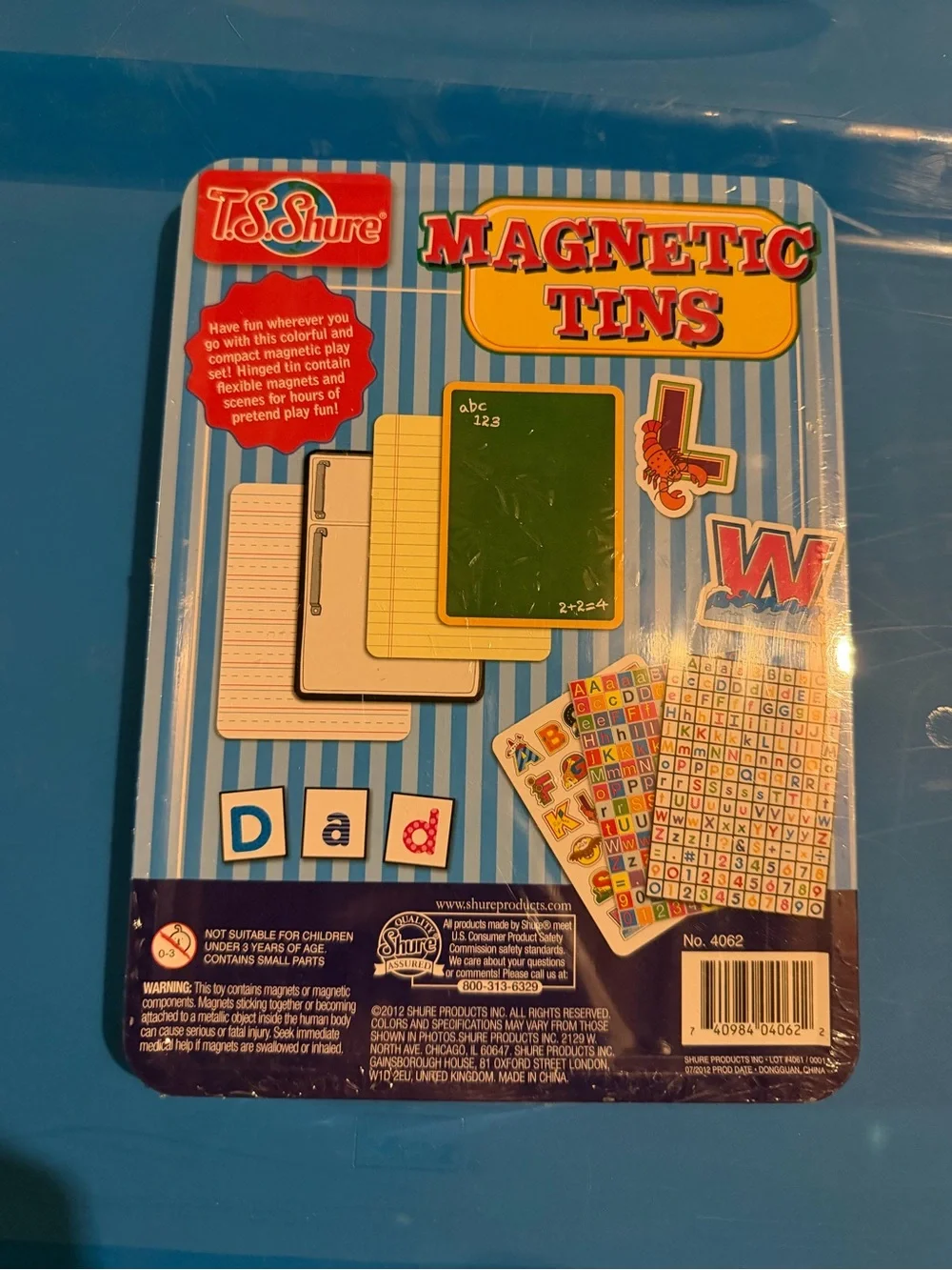 Magnetic Tins ABC's & 123's - Blue